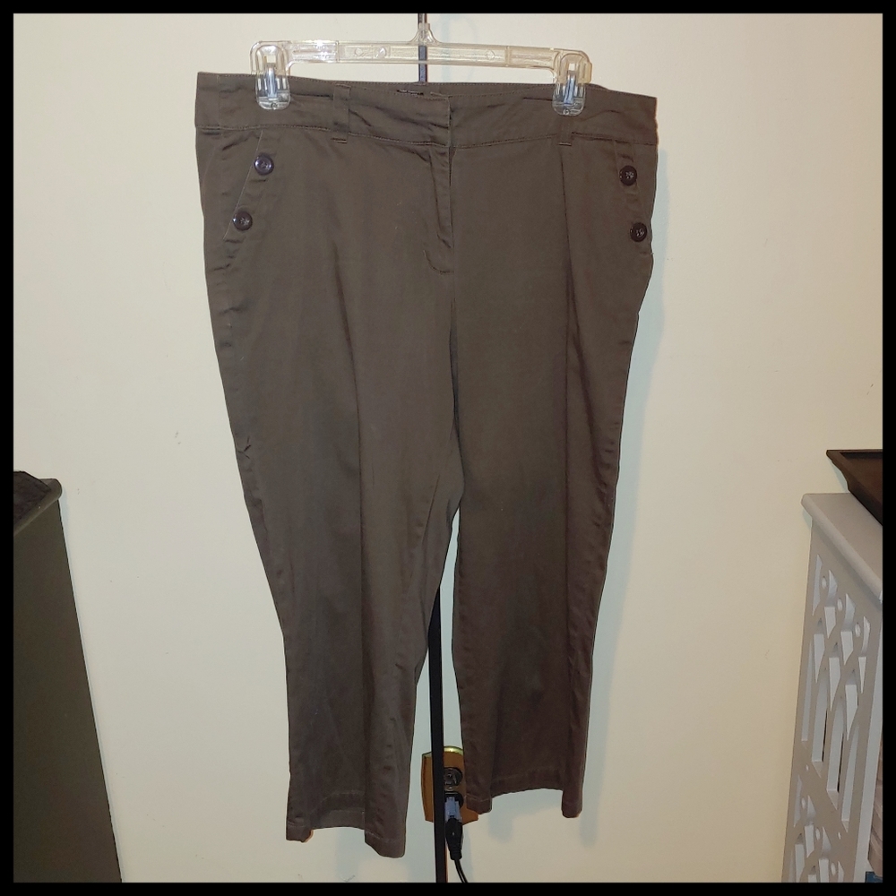 Larry Levine Woman Stretch Capris 10 - Picture 3 of 4